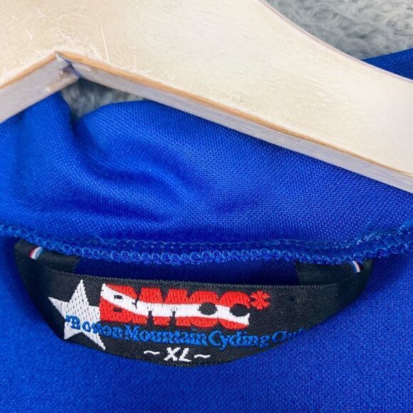 Vintage BMC BMCC Cycling Jersey Mens Extra Large Blue Made in USA Bike Bicycle - Picture 3 of 14